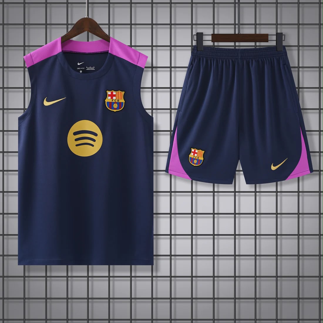 Barcellona blu completo con canottiera 2025/26