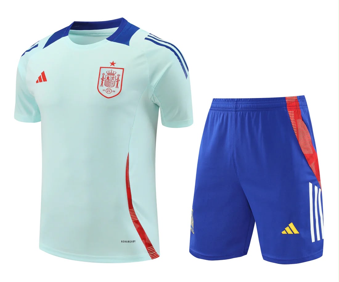 Maglia Manica Corta Spagna Azzurro 2025